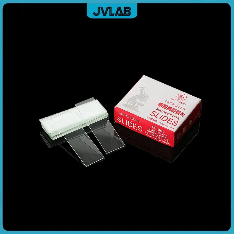 Microscope Slides Ground Edges MicrsSlides Glass 25.4*76.2mm (1''x3'') Microscope Accessories Clear Glass Model 7101