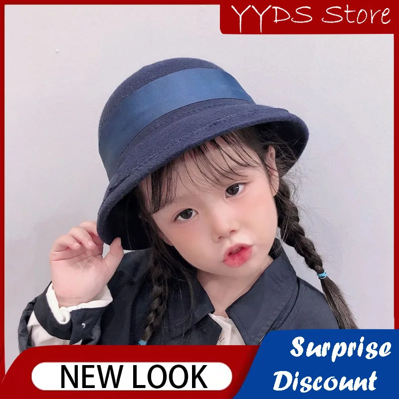 

Parent-child Top Hat Japanese Navy Wind JKDK Uniform Cap Woolen College Wind Bow Streamer Kindergarten Hat Small Round Hat