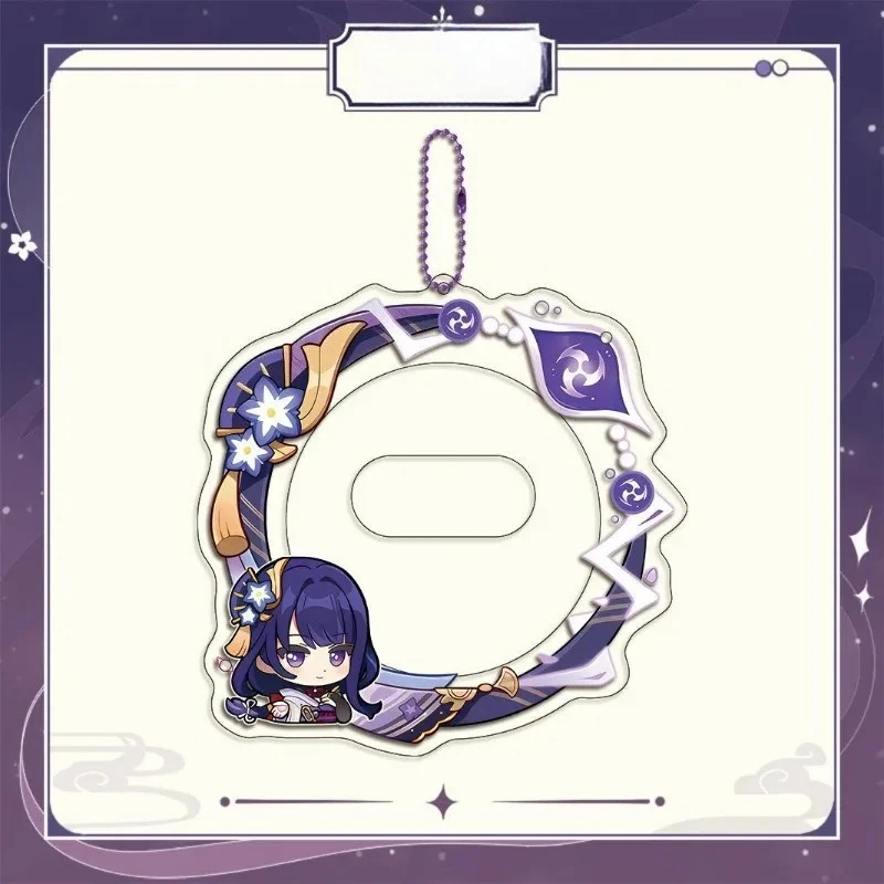 Game Yuanshen Cosplay Badge Display Card Clear Protector Cases Dan Heng Nahida Raiden Shogun Q Version Badge Holder Fans Gift