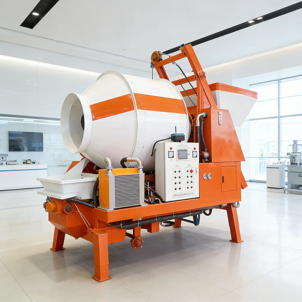 Heavy Duty Diesel Concrete Mixer with Pump and Sand Filter for Foundation Piling and Infrastructure Work