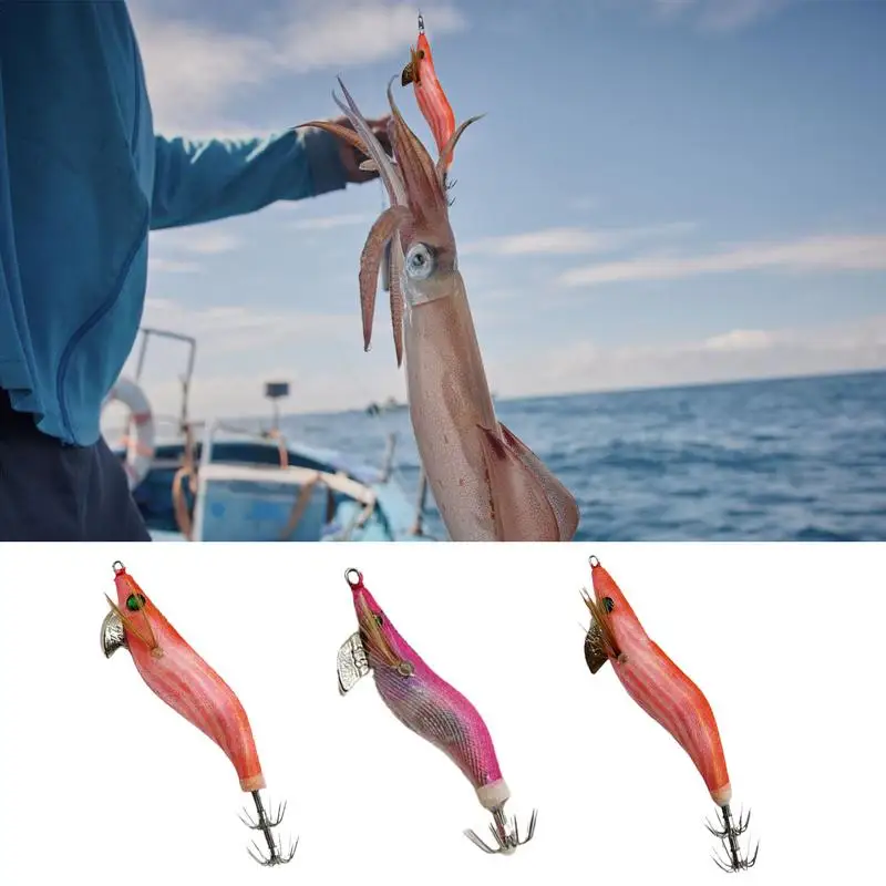 Luminous Cuttlefish Squid Jig Hook All For Fishing Lures Octopus Glow Jigs Artificial Bait Turlutte Lure Shrimp Bait