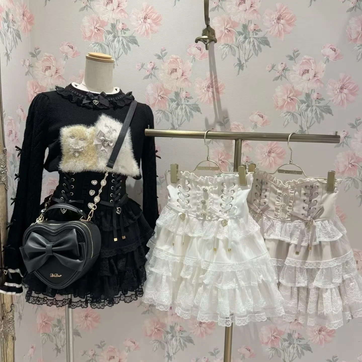 النمط الياباني ليز لطيف القط رقيق لينة البلوز متماسكة سترة الخريف الشتاء جديد الحلو فتاة طويلة الأكمام أنيقة لوليتا سترة