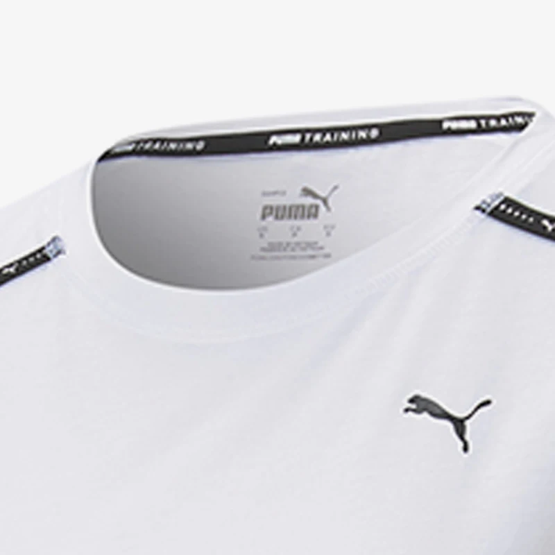 Puma genuíno esportivo feminino em torno do pescoço simples, leve, respirável e casual camiseta de manga curta 520286-02
