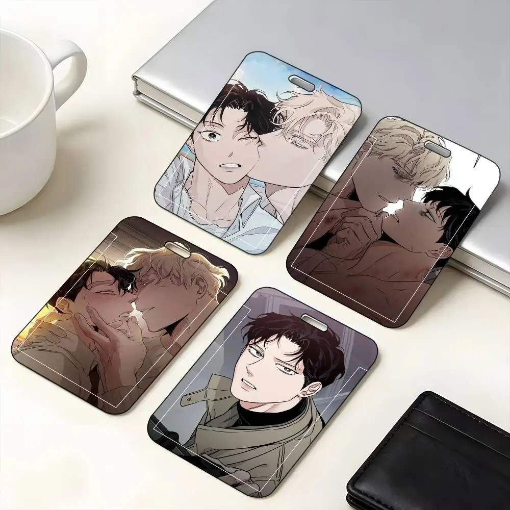 

1pc Korean BL Manhwa Roses And Champagne ID Card Sleeve School Card Access ID Card Bus Meal Card Protective Sleeve Easy Push