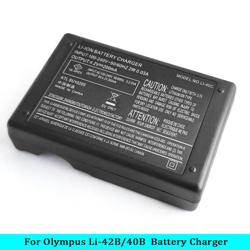 LI-40C Charger for Camera Olympus LI-42B,LI-40B,LI-41C,EN-EL10,NP-45,KLIC-7006,D-LI63,CNP-80 battery charger LI40B,LI42B,LI40C