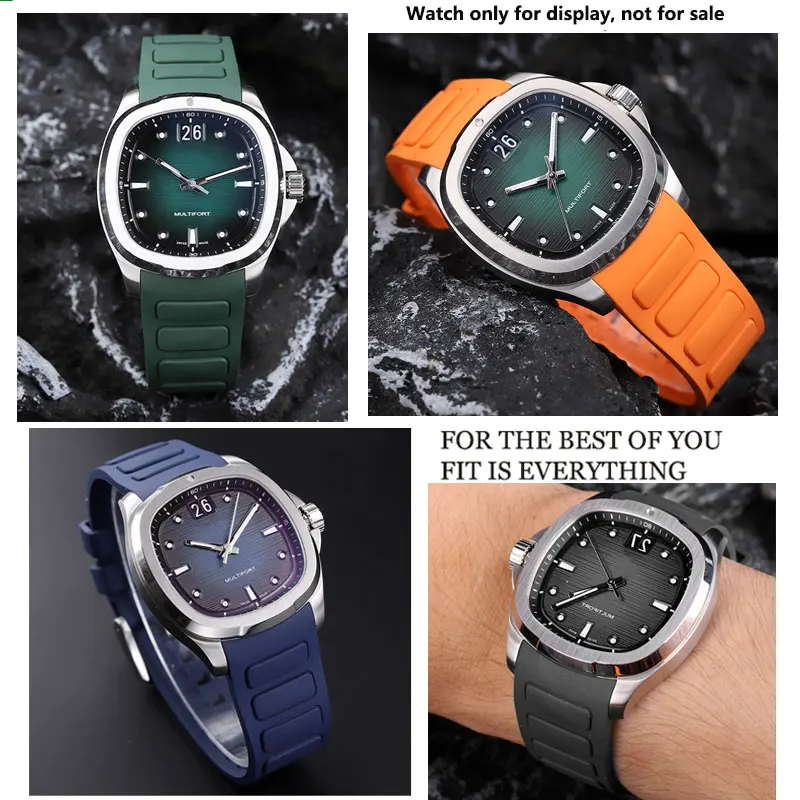 Cinturino curvo adatto per Mido M049 catena dell'orologio helmsman serie TV M049526A accessorio per cinturino in gomma a sgancio rapido 22mm