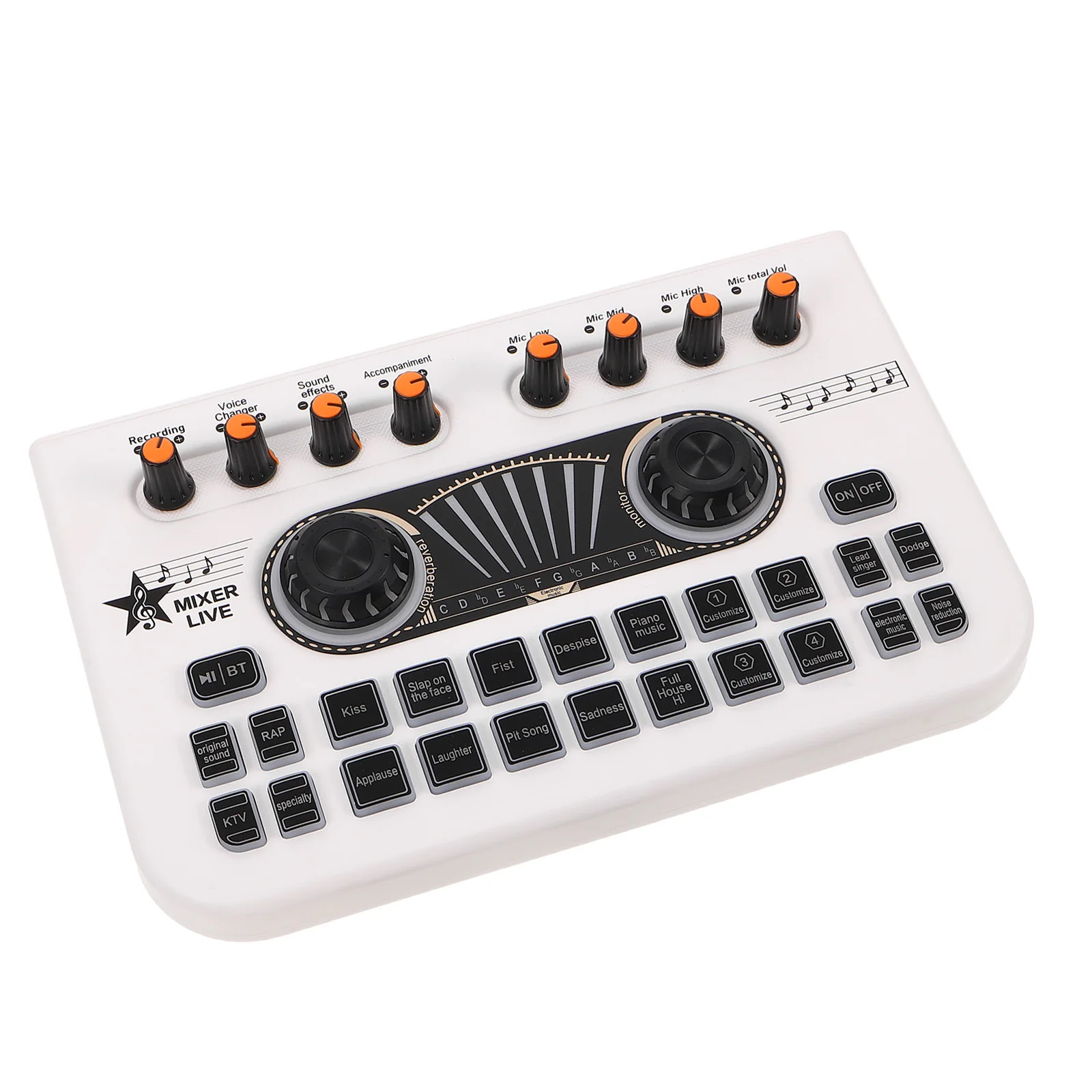 

Live Sound Card Dj Mixer Console Interface for Karaoke Voice Acting Recording Studio Streaming