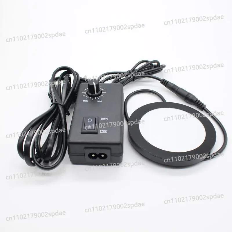Adjustable Brightness LED Ring Bottom Light Source Eliminate Shadow Reflective for Binocular trinocular Stereo Microscope
