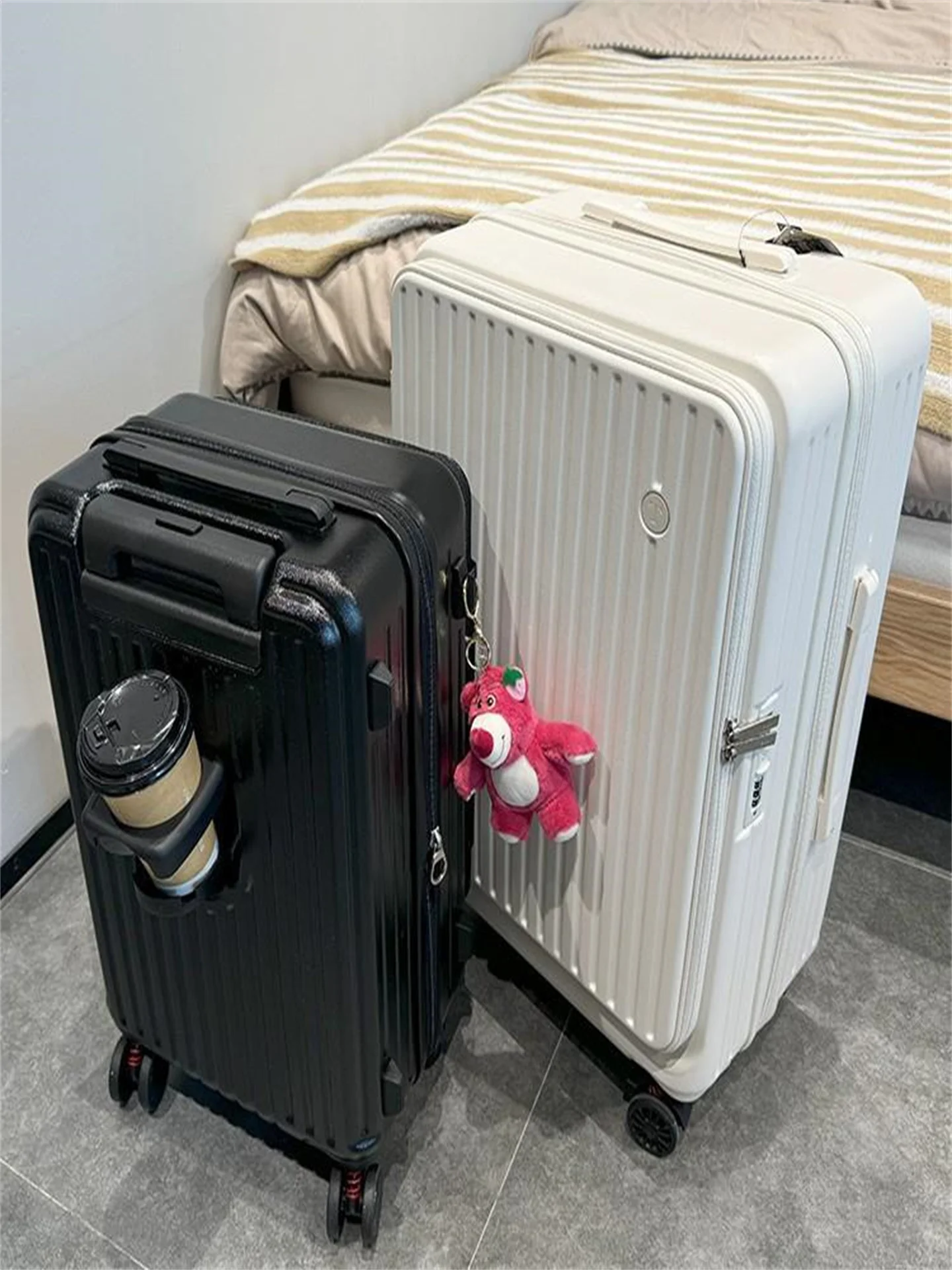 

Большой чемодан на колесах с боковым открытием, расширяемый, 20 дюймов, для женщин, для путешествий, повседневный