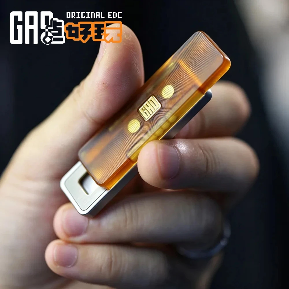 GAO STUDIO MAYATAN Fidget Slider New Track Stainless Steel PEI Push Slider Stress Relief Toy Fidget Toys Adults Travel