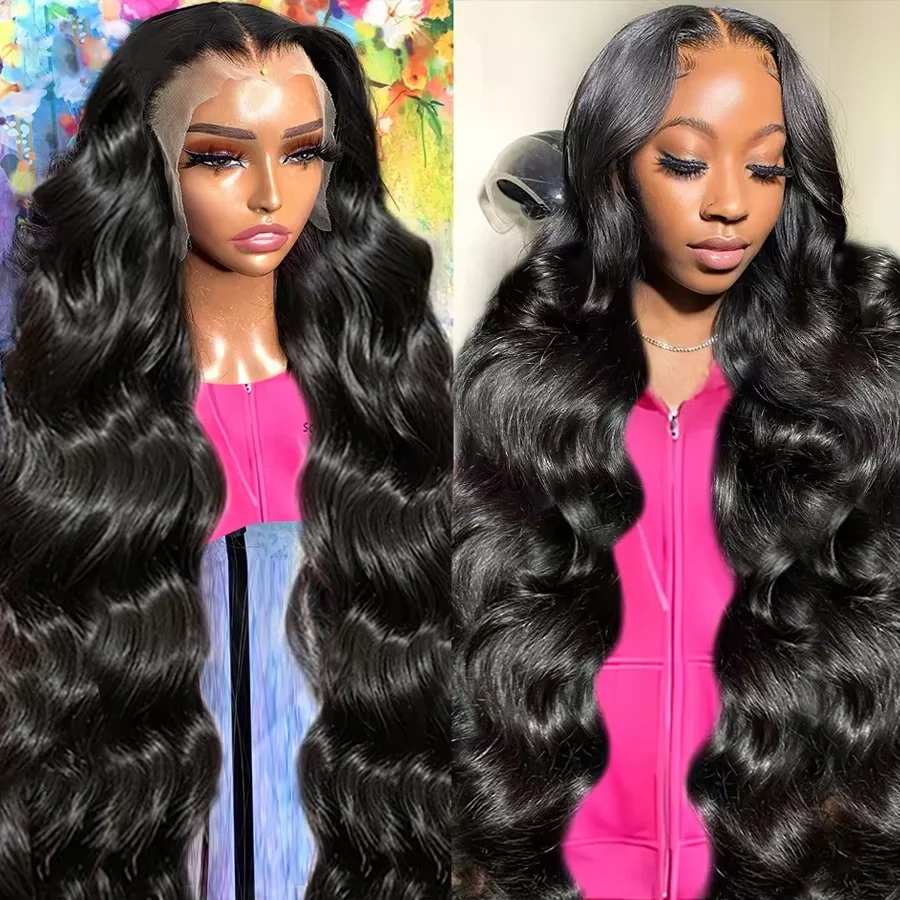 

30 40 Inch 200 Density Body Wave 13x6 HD Transparent Lace Frontal Wig 13x4 Lace Front Human Hair 5x5 Lace Closure Wigs