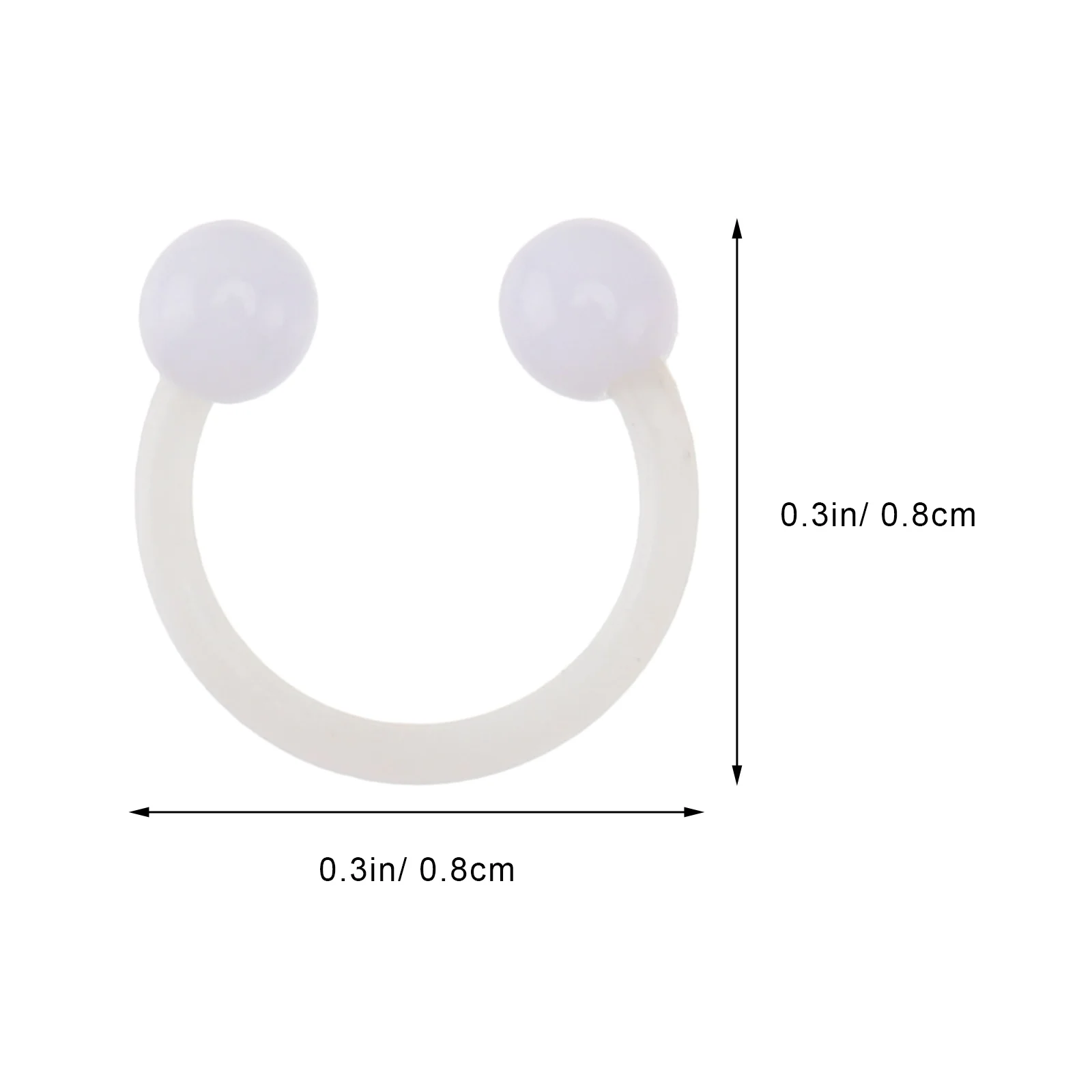 10 قطعة U شكل الأنف الدائري وهمية ثقب الاكريليك الأنف مجوهرات لأداء السفر حفلة مجوهرات للجسم اكسسوارات