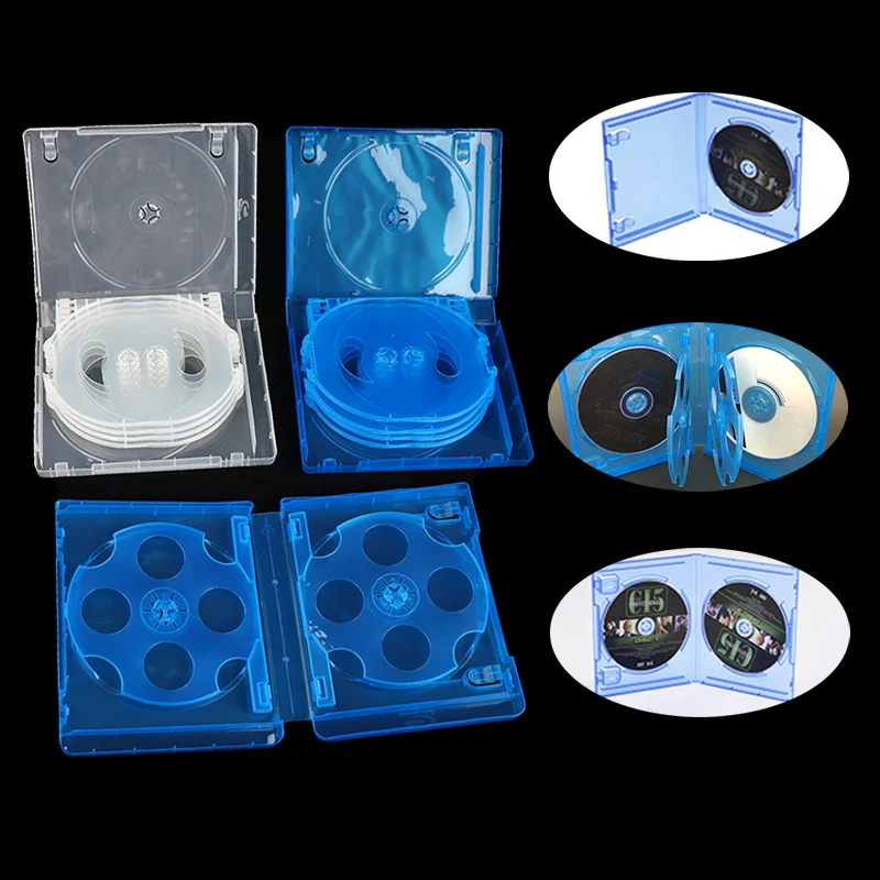 Household Plastic CD Case CD Storage Box Blu-ray Replacement Game Cases Protective Box For CD DVD Disc Storage Bracket Box Case