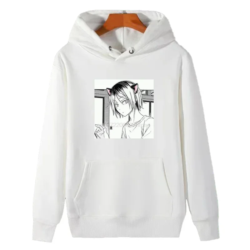 Japanese Anime Graphic Hooded Sweatshirts Manga Kenma Kozume Winter Essentials Hoodie Pullovers Thick Sweater Hoodie