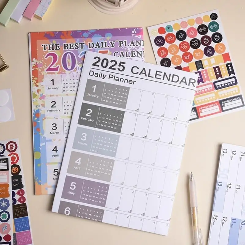 H37B 2025 Wall Calendar School Year Planner Annual Calendar School Calendar English Edition Calendar for Office School Home