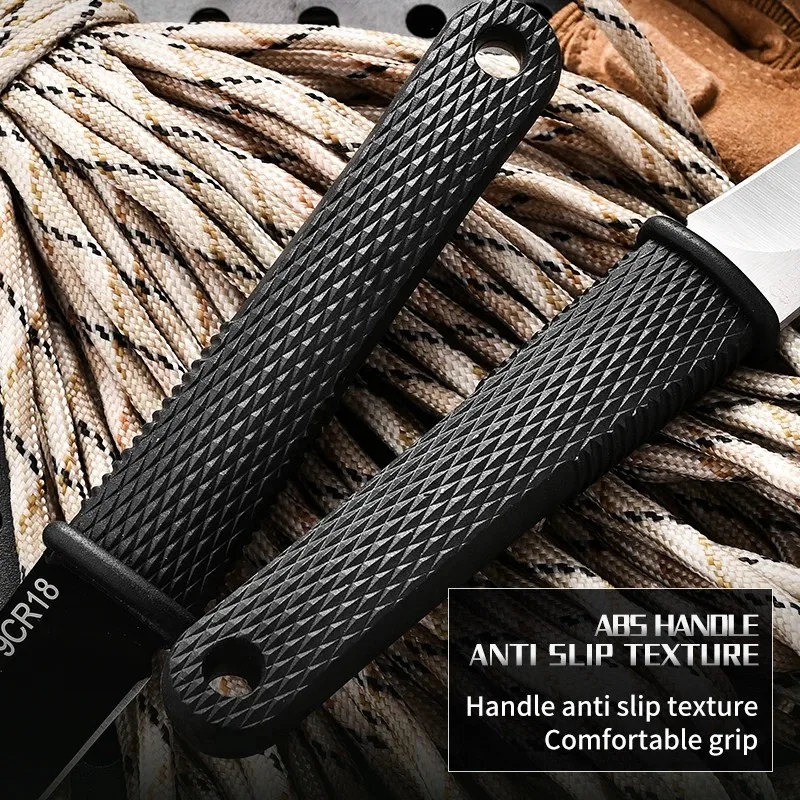 2024 new outdoor tactical knife, edc portable mountaineering adventure camping knife, essential tool for hiking self-defense