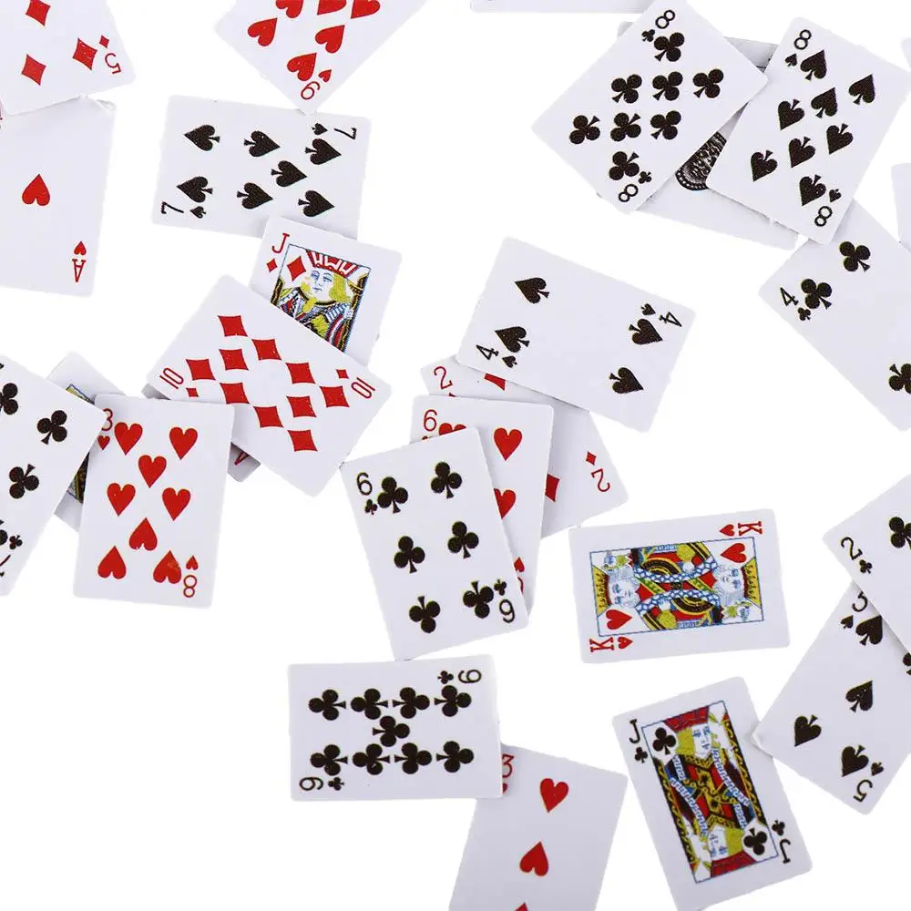 

Games Mini Poker Cards Dollhouse Supplies Miniature Games Poker Playing Poker Cards Miniature Dollhouse Mini Playing Cards