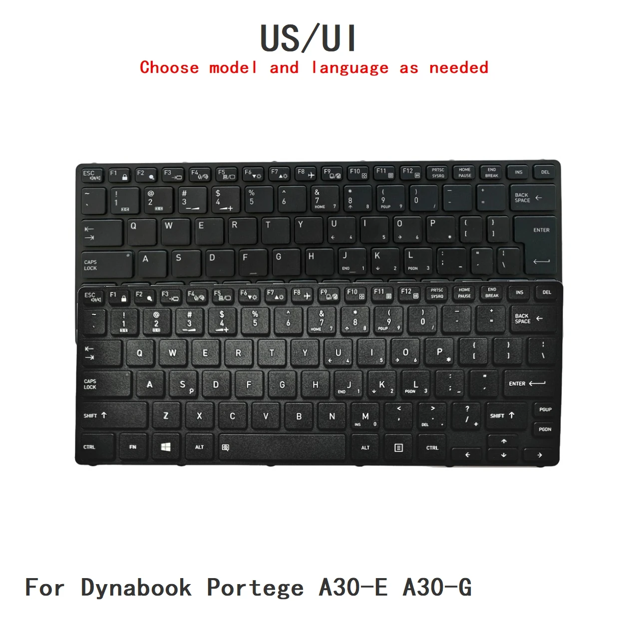 New US UI Language  Backlit Keyboard For Toshiba Dynabook Portege A30-E A30-G Notebook PC Replacement Keyboard