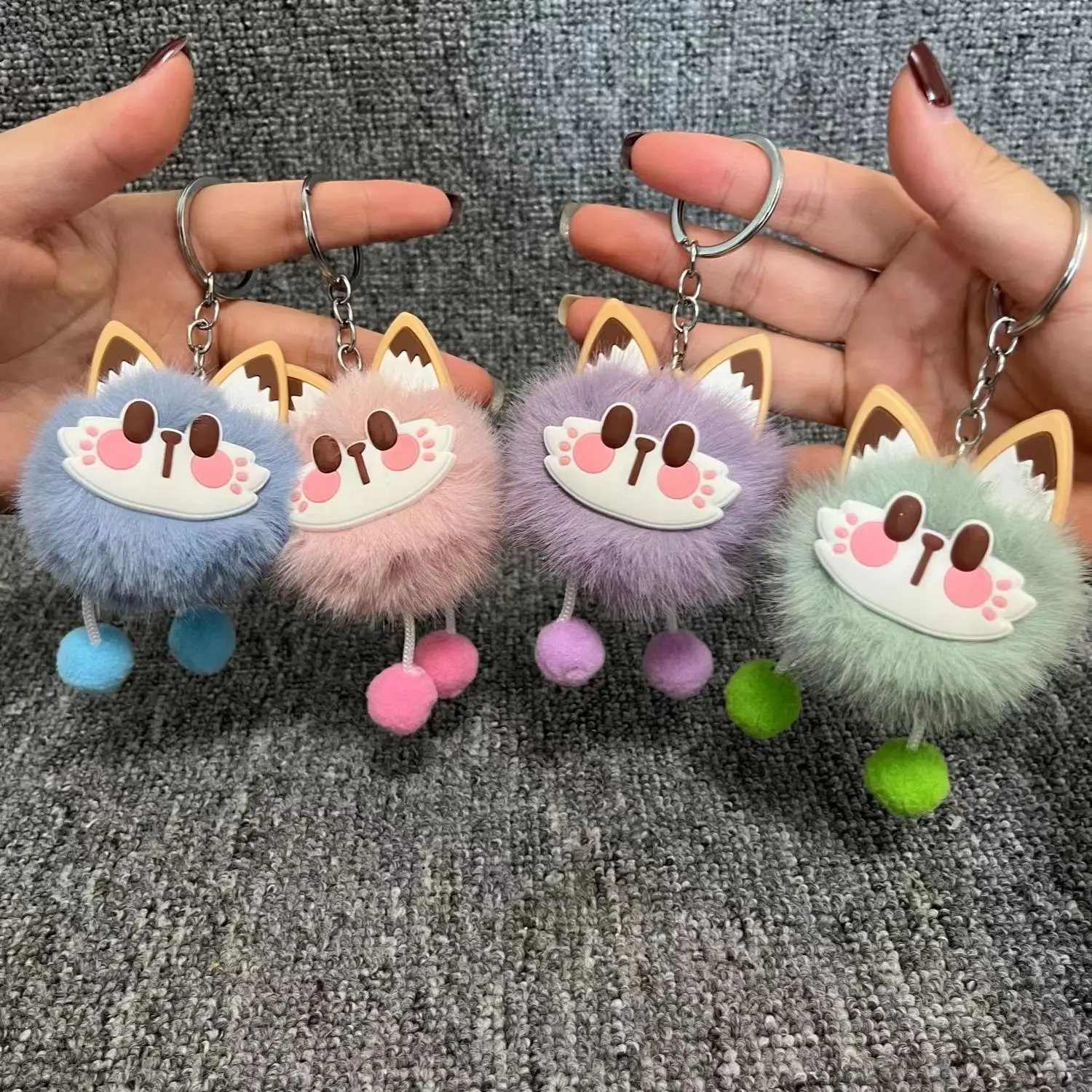 Kawaii Lucky Cat Plush Keychain, Vintage Aesthetic Soft Doll Charm, Unique Small Gift, Best Friend, Dorm Room Decoration