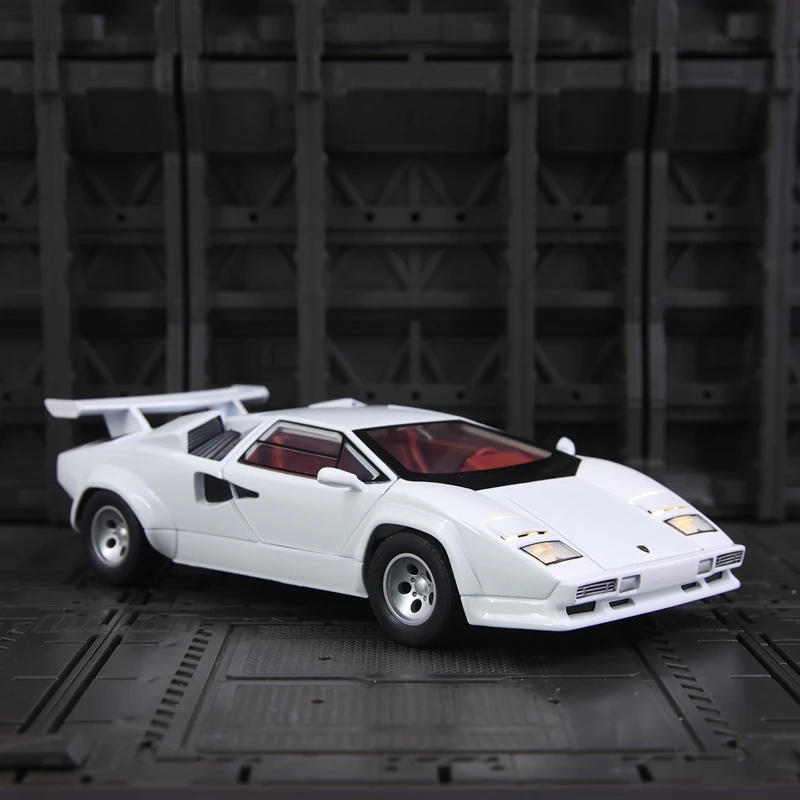 Modelo de carro esportivo de liga 1:24 LP500S, portas e capô do motor, porta-malas pode ser aberto, carro de brinquedo com amortecedor de direção infantil