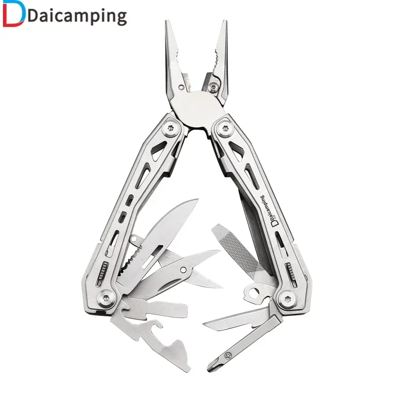 

Daicamping DL3 Portable Clip Multitool Mini Swiss Army Blade Clamps Tools Outdoors Multi Pliers Multi-Tool Folding Knife Cutter