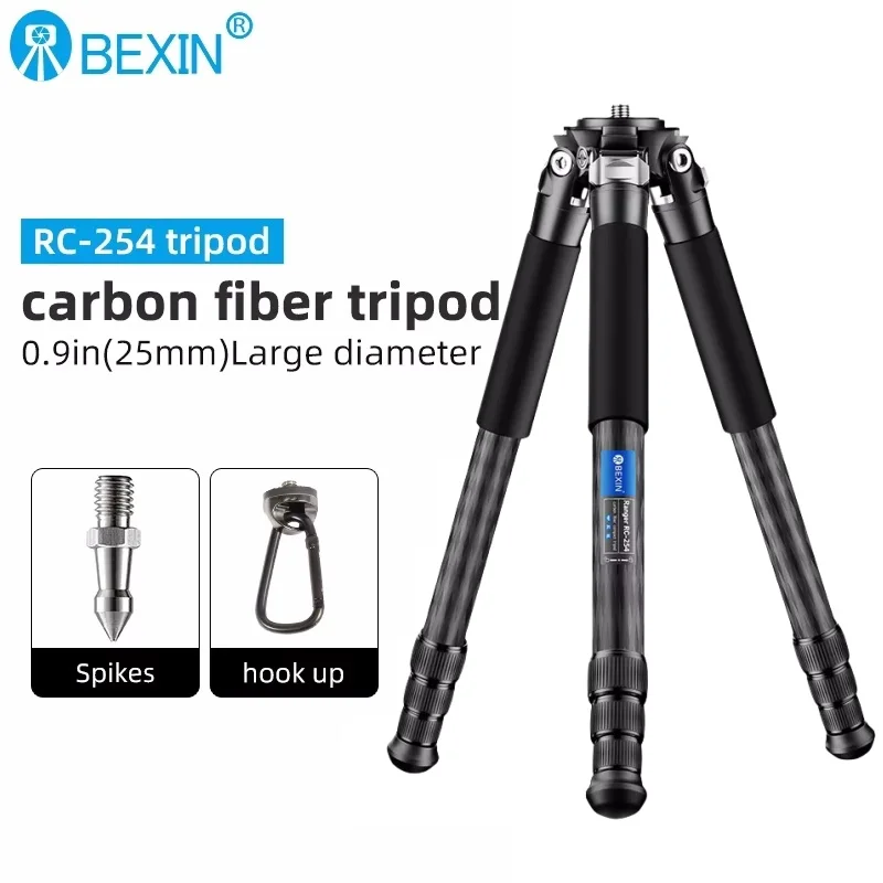 BEXIN RC254 штатив из углеродного волокна, профессиональная подставка для фотосъемки для цифровой зеркальной фотокамеры беззеркальной фотоаксессуар