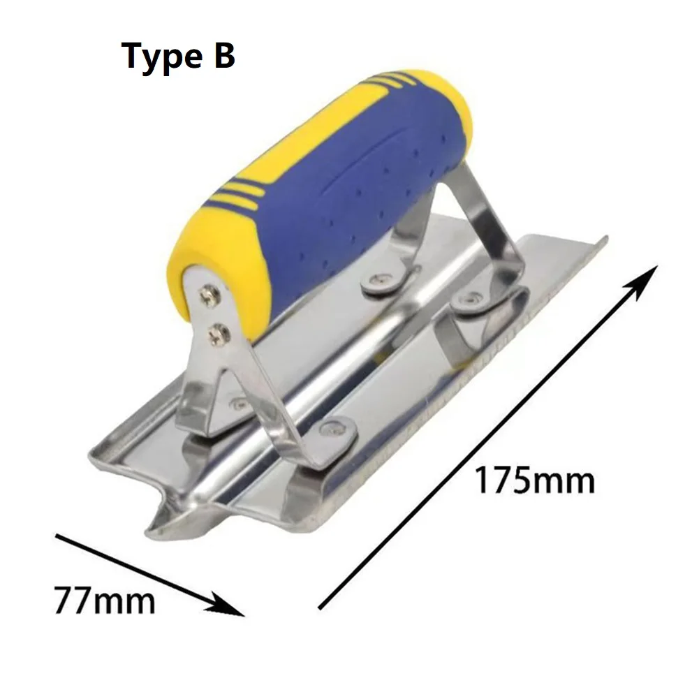 1pc Set di strumenti per scanalare bordi manuali in cemento per intonaco, finitura in cemento, cazzuola angolare in acciaio inossidabile, strumenti per intonacare l'angolo