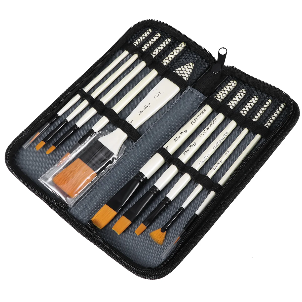 

10pcs Oil Painting Brushes Set Wooden Nylon Materials Suitable for Oil Gouache Watercolors Art Supplies