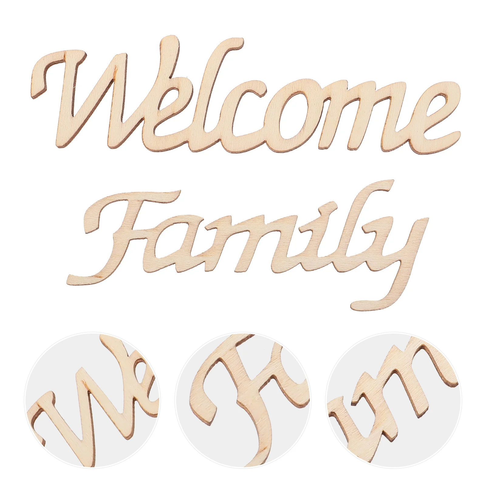 

2Pcs Wooden Letter Ornament Decorative Wall Sign Multi Function Hanging Wall Decor Home Accessory Safe Non Toxic Wood Material