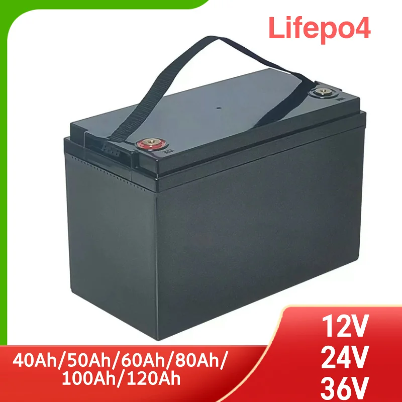 

Lifepo4 аккумулятор 12 В 24 В 36 В 40 Ач 50 Ач 60 Ач 80 Ач 100 Ач с BMS для солнечной батареи дома на колесах лодка