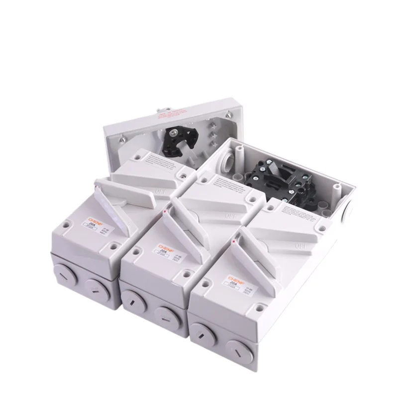 Waterproof safety protective load isolation switch, single-phase and three-phase, four-pole knife switch