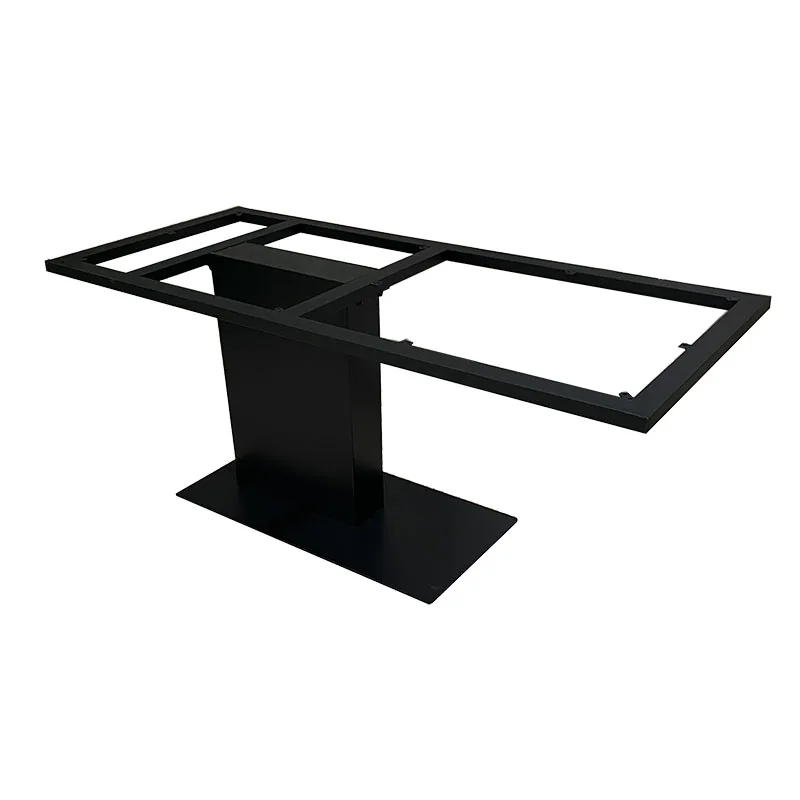 Rock slab table foot light luxury metal large plate bracket solid steel plate island office custom table