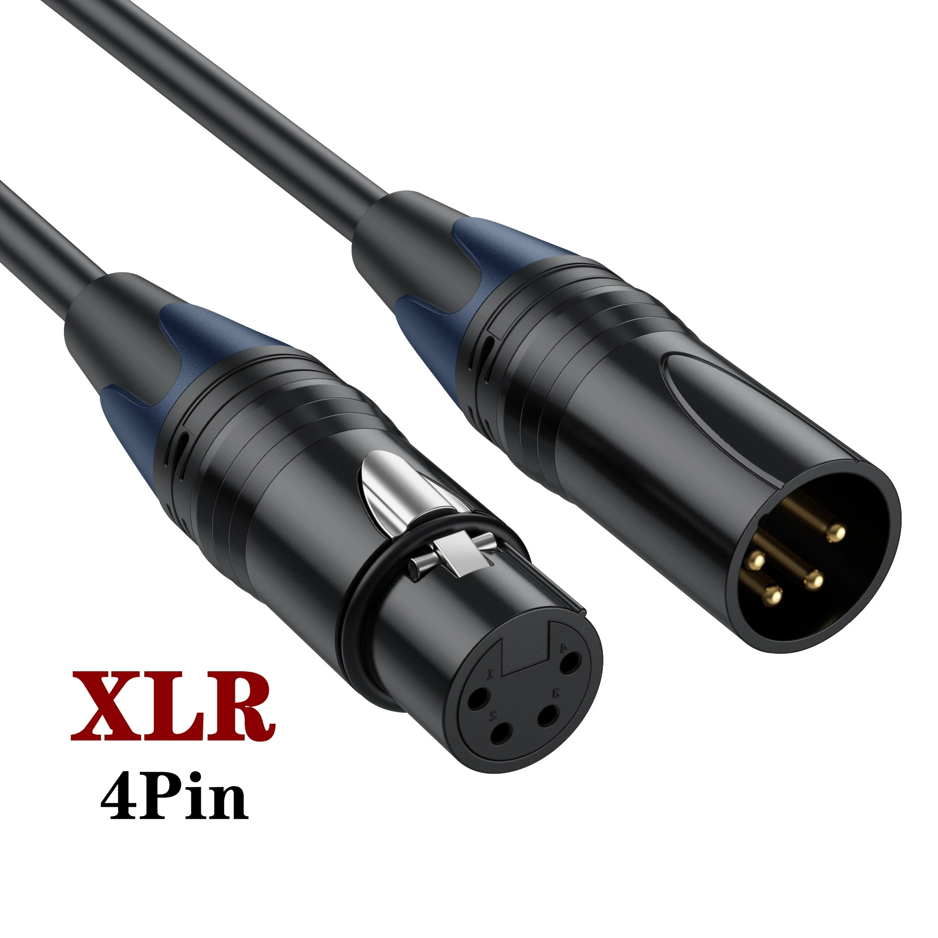 XLR 4pin 5pin 3pin kabel męski do żeński M/F OFC przewód Audio kabel XLR ekranowany dla mikser do mikrofonu 1m 3m 5m 10m 15m 7.5m