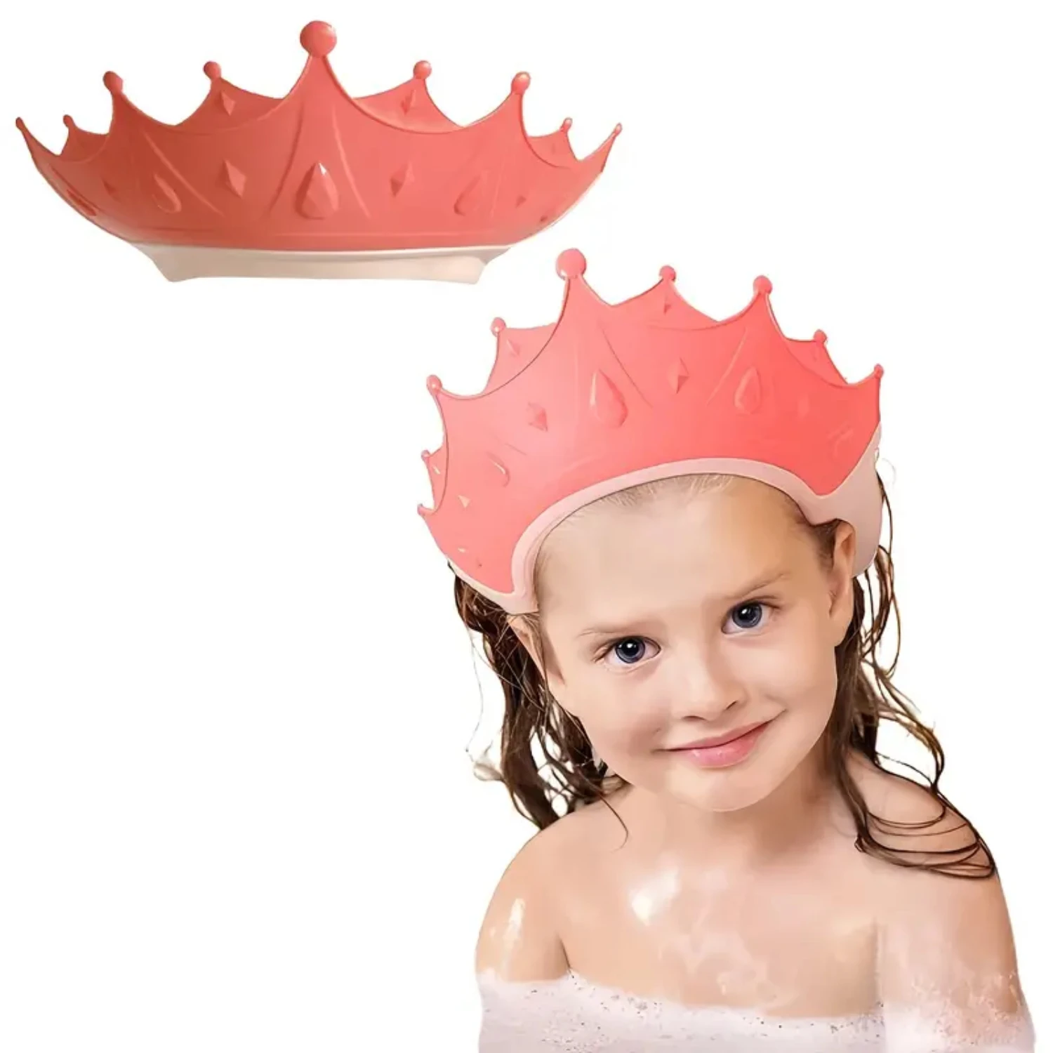 Keep your little one safe and comfortable with this innovative Protective Crown Molded Baby and Kids Shower Cap. Designed specif