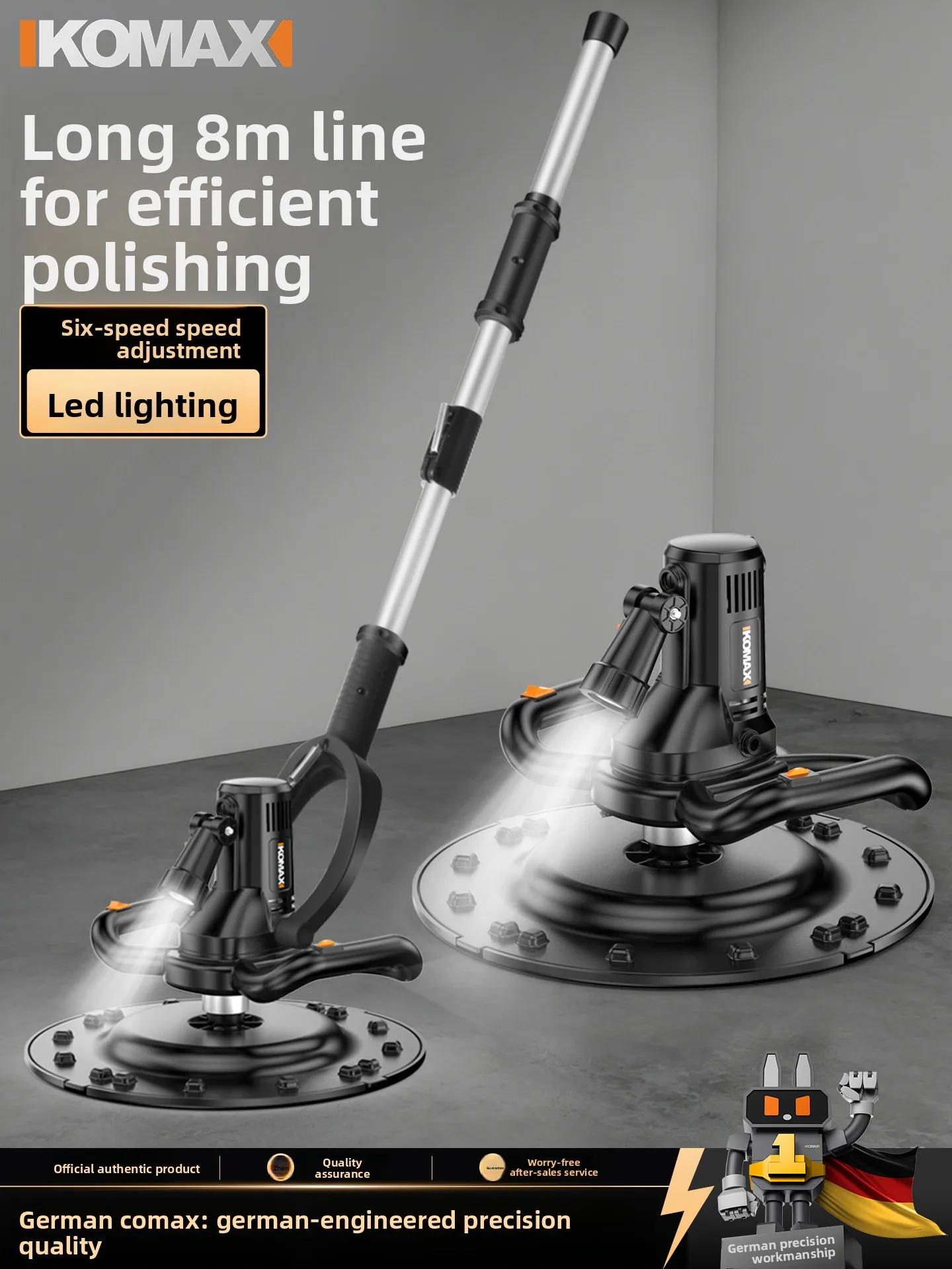 Cement Receiver Handheld Concrete Mortar Grinder Flattening Machine Wall Floor Electric Polishing Polishing Machine