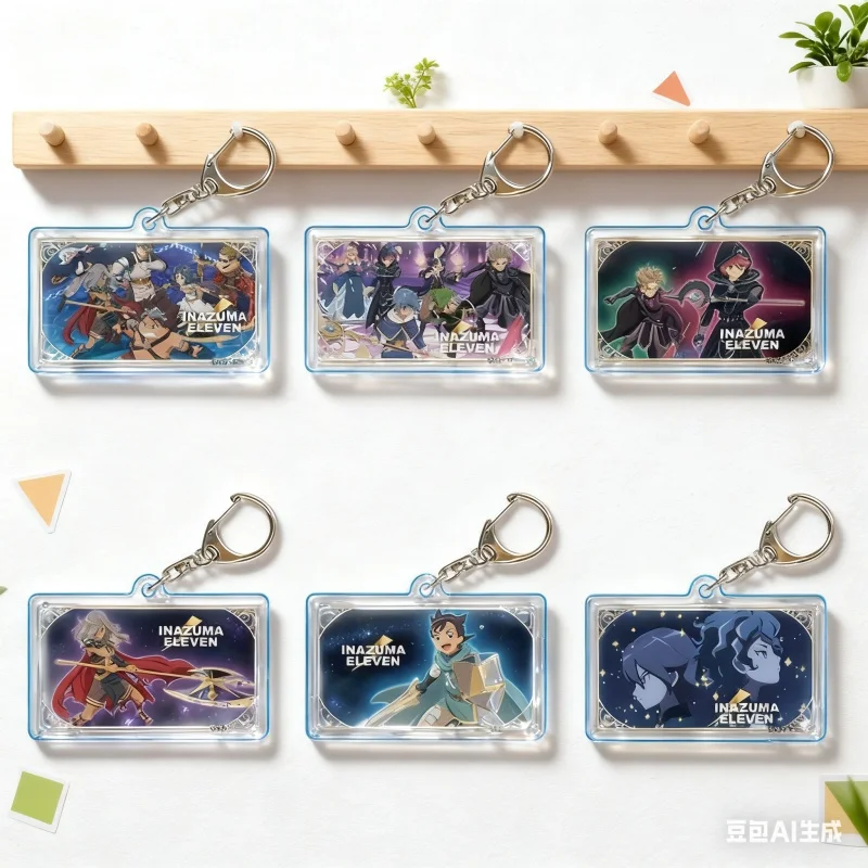 10PC Game INAZUMA ELEVEN 11 6CM Acrylic Keyring Collecting Hiroto Kira Asuto Inamori Accessories Schoolbag pendant  jewelry Gift