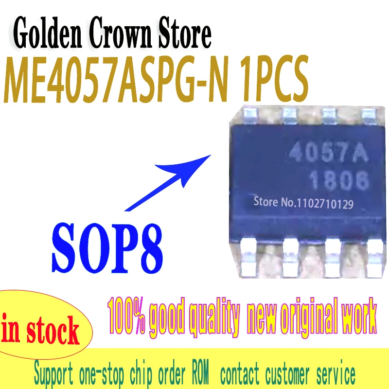 1pcs/lot ME4057ASPG-N 4057AN ME4057 SOP-8 1A Lithium-Ion Battery Management Chip