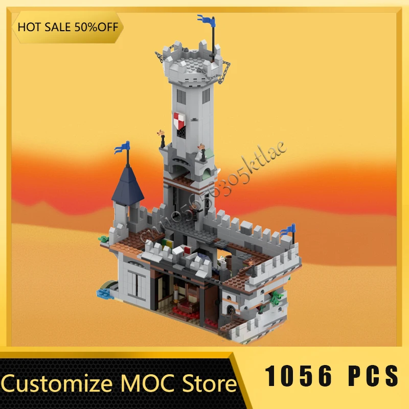 1056 PCS MOC Burg Turm Modell Architektur Detail Modulare Bausteine Kinder Montage Display Spielzeug Festival Überraschung Geschenke