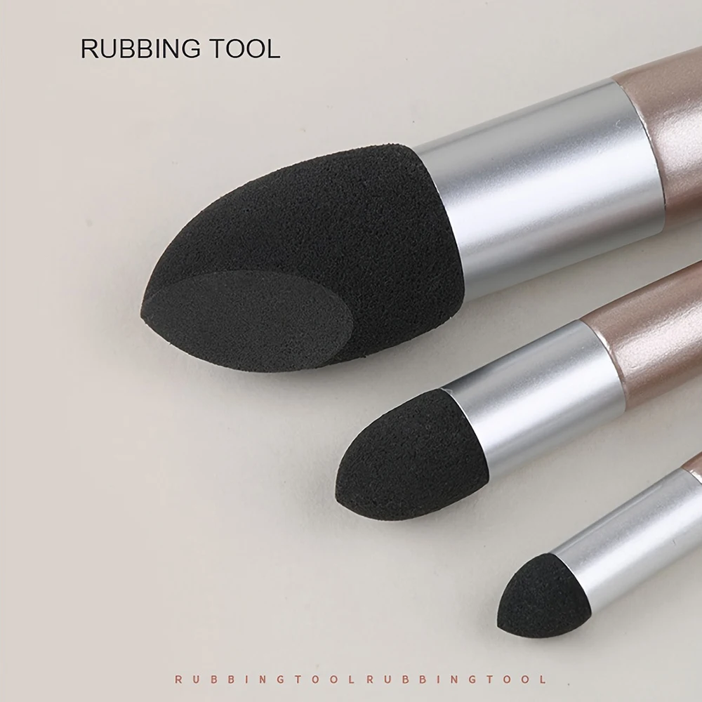 3PCS sketch blending pen, dark surface sponge head high gloss detail rubbing brush, student oil painting stick