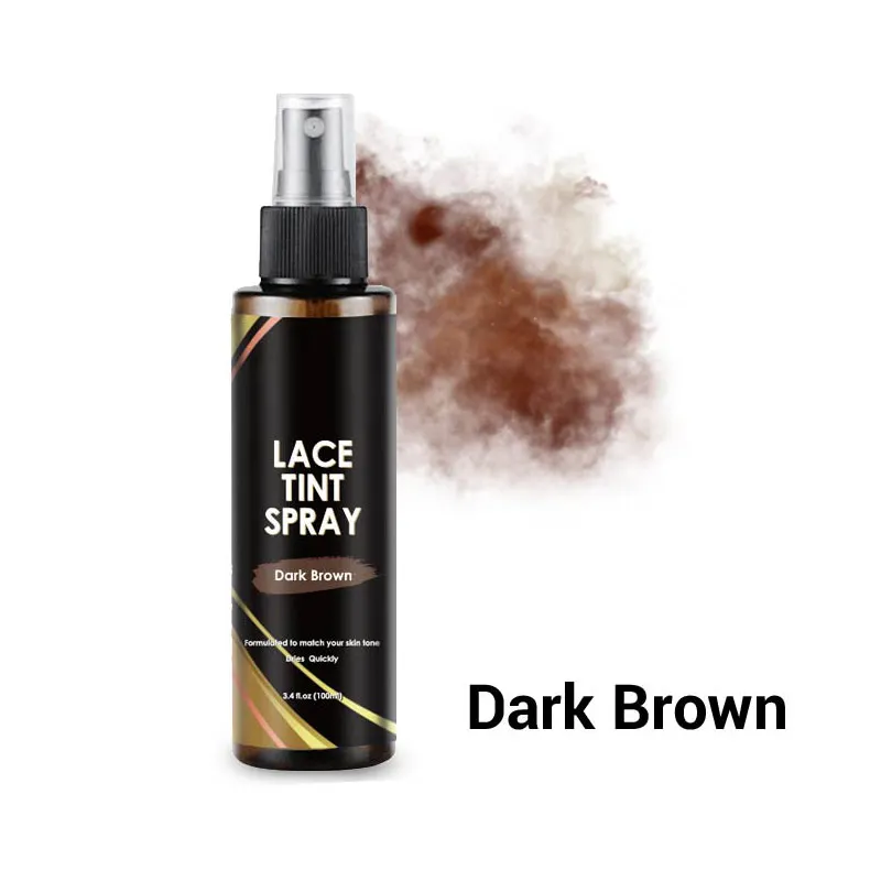 Lace Tint Spray For Lace Wigs - Dark Brown Medium Brown Light Brown Wig Tent Spray - 100Ml Tinted Lace Spray Skin Blend Tinting