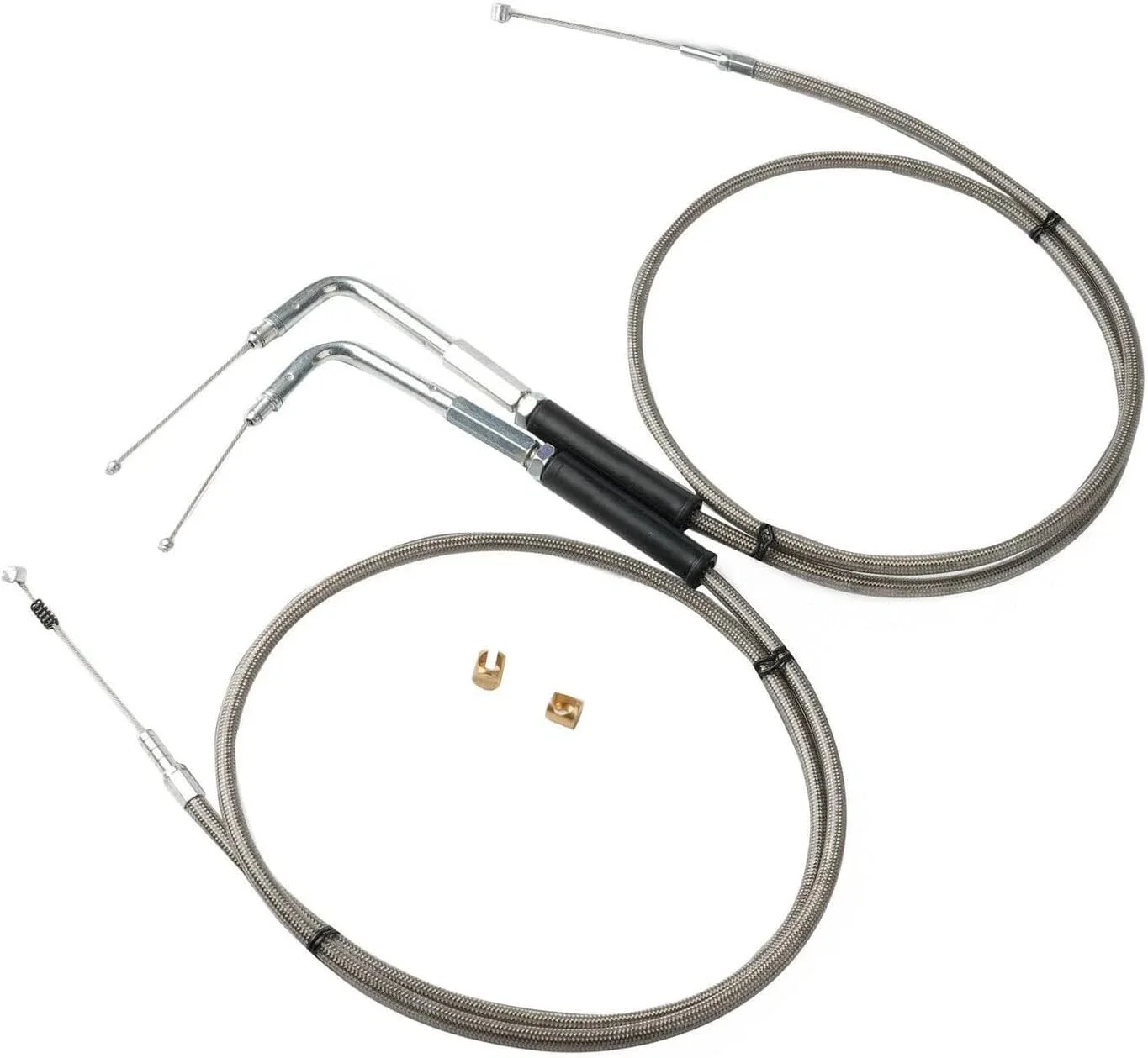 

Stainless steel throttle and idle cable kit for Harley Davidson 42 "56579-02A
