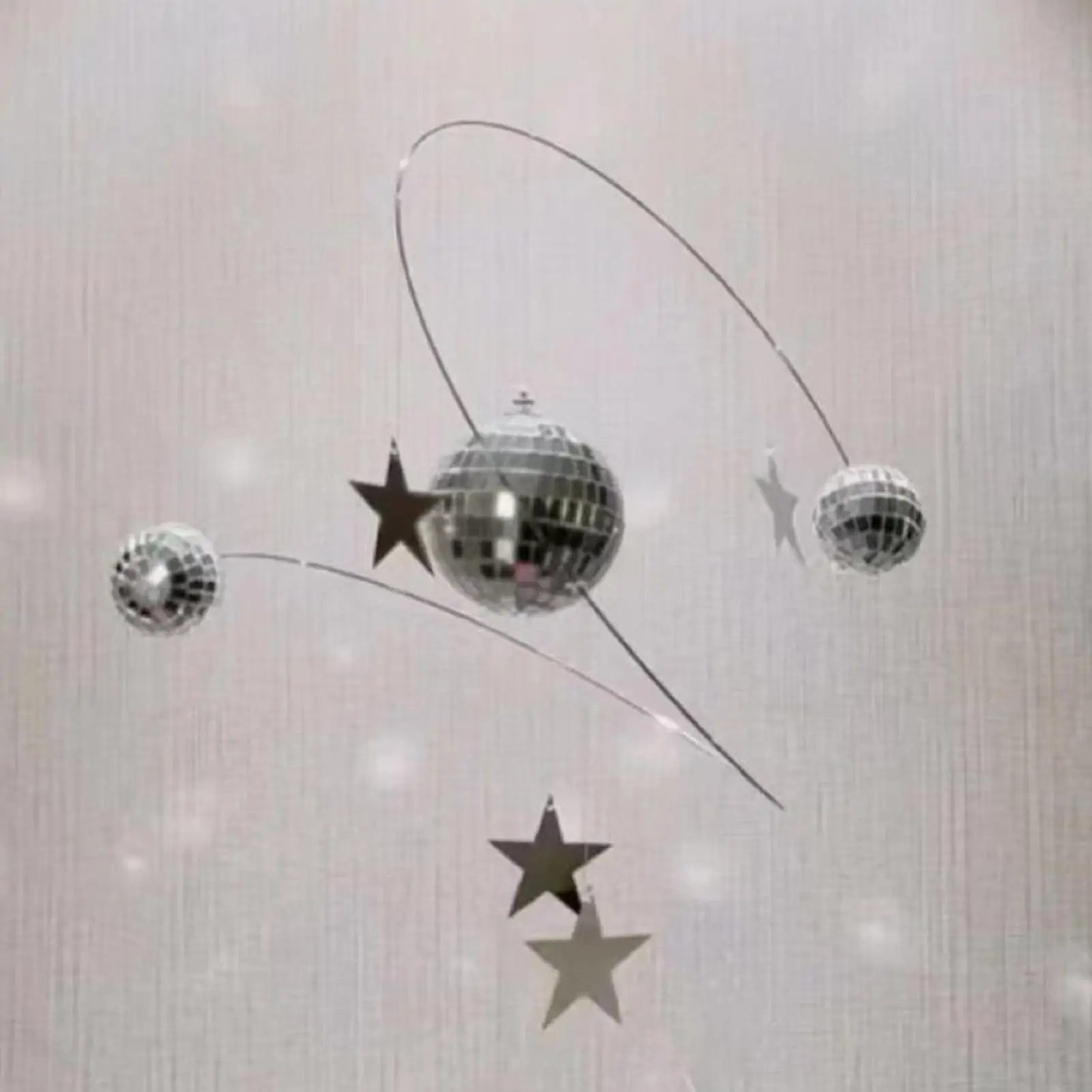 Mini Disco Balls Rainbow Maker With Disco Ball And Reflective Stars Spinner Spiral For Sunlight Reflection Window Garden Party