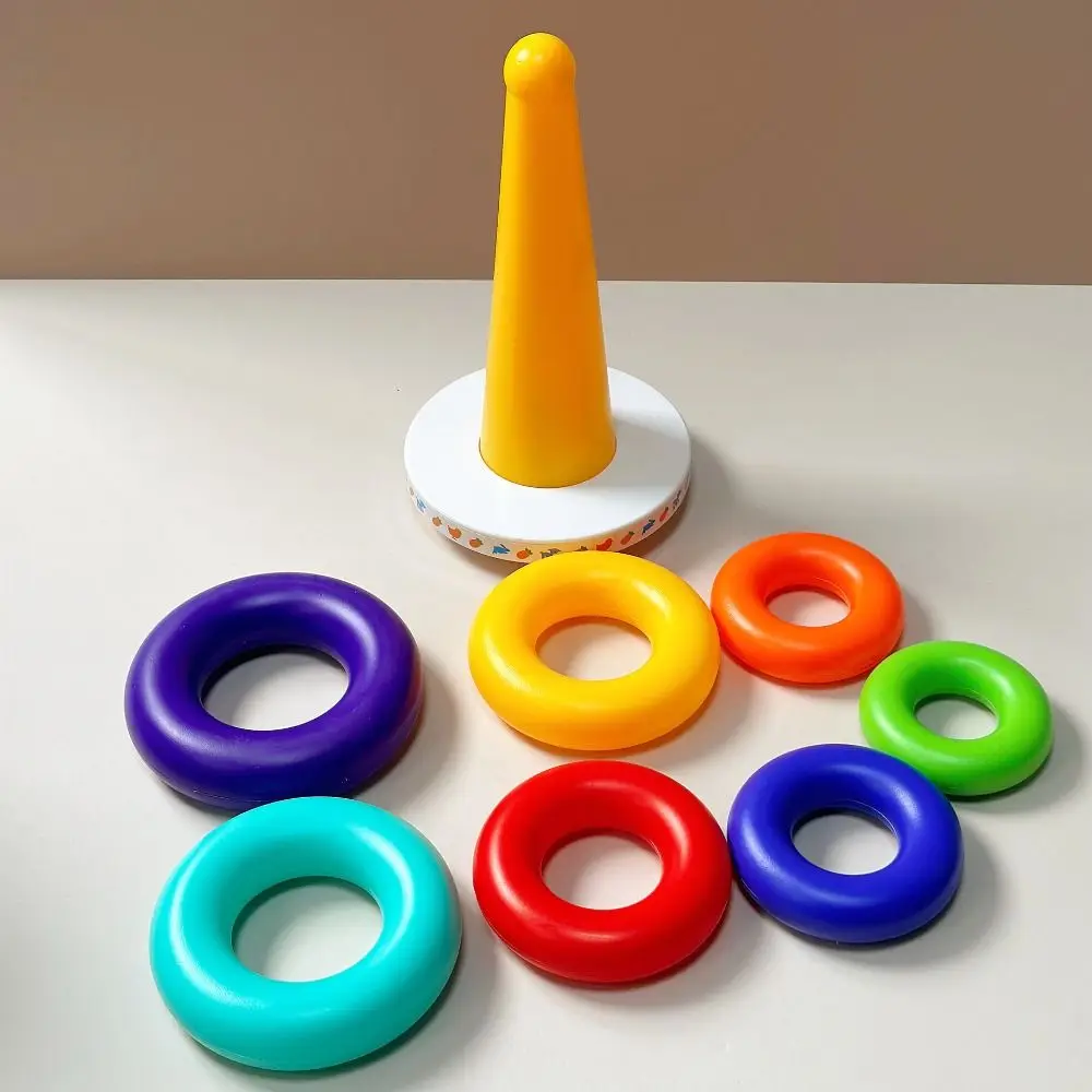 Kunststoff Regenbogen Stapeln Musikspielzeug Stapelbar Früherziehung Stapelringe Babys Spielzeug Regenbogen Turm Zwinge