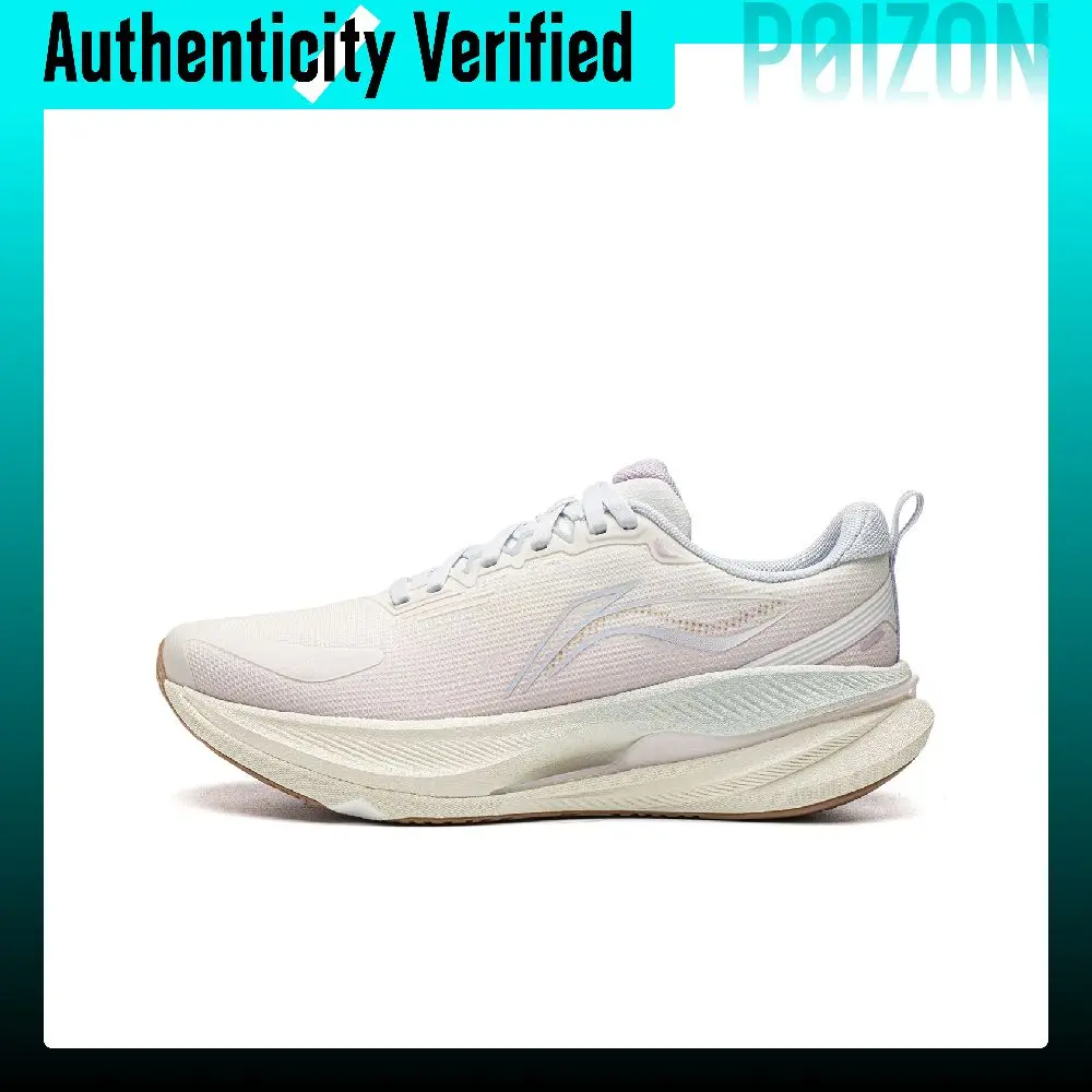 Li Ning Wosai 6.0 Protective Edition Running Shoes Women's Low Top Milky White Purple Pink ARSW170-6