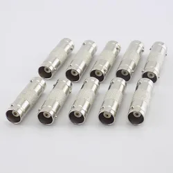 10pcs BNC Female Connector to BNC Female Inline Coupler Coax BNC Connector Extender for CCTV IP Camera AHD Security Video 10% w1