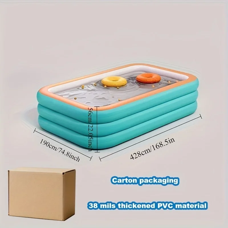 3/4層家庭用インフレータブルプール、PVC厚みのある強化素材、素早くオープン、シンプルなインフレータブル、さまざまなサイズをご用意