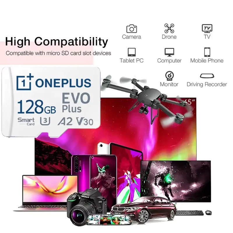 OnePlus High Speed Micro TF SD Card Memory Card 512GB 256GB Class 10 TF Flash for Drone iPhone Car Camera Cartao De Memoria
