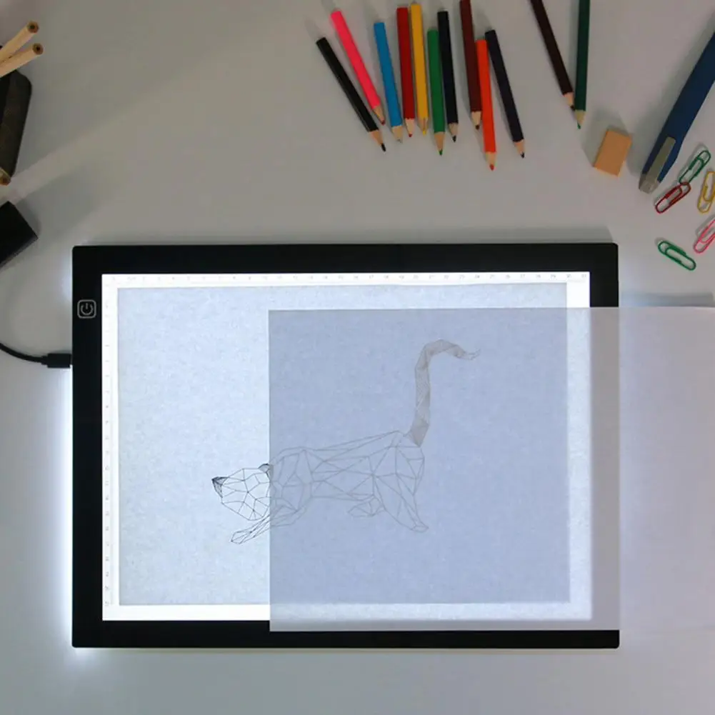 

Create Paintings Smooth Edge A4 LED Copy Sketching Board with USB Cable Set for Office