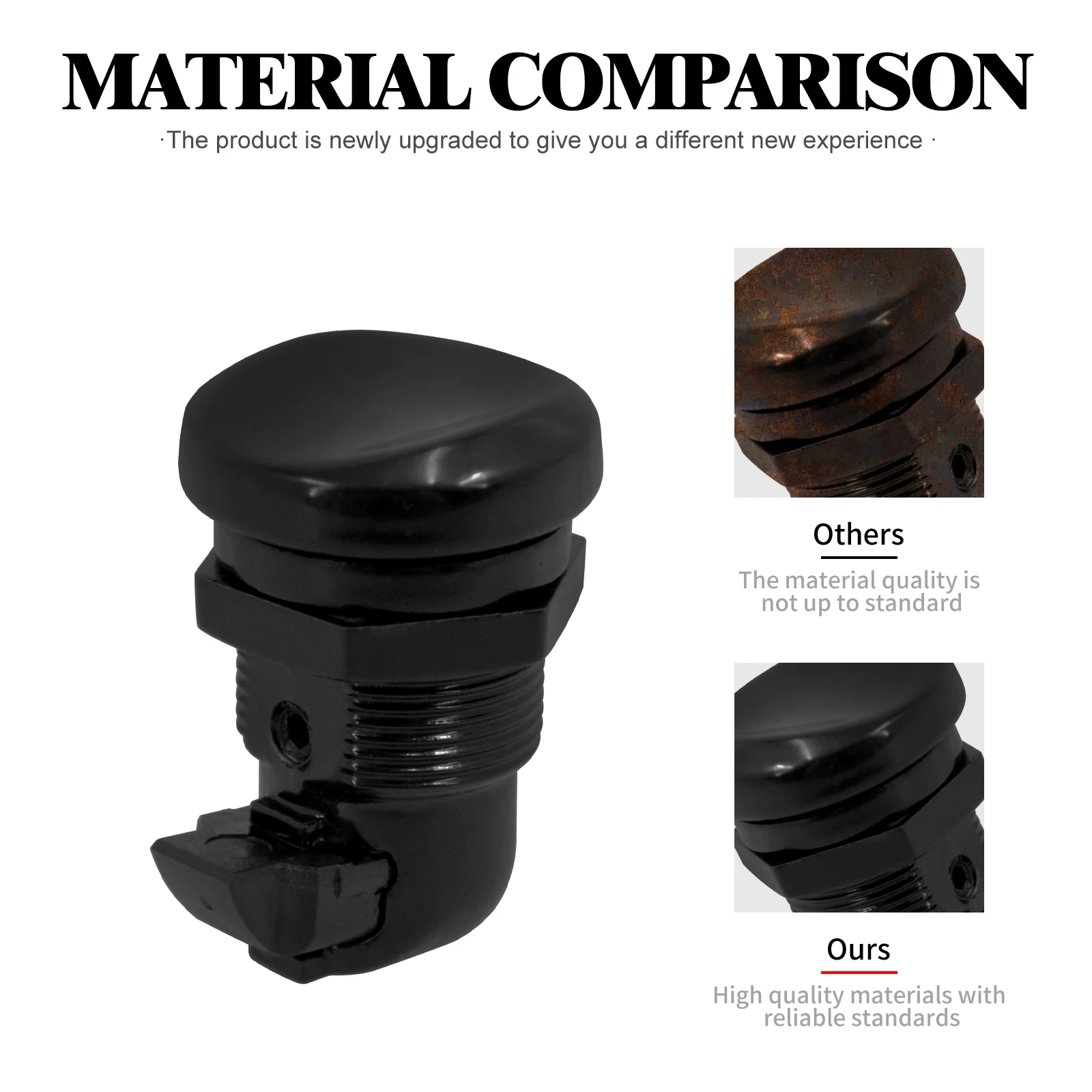 1xMotorcycle Fuel Door Latch Push Button Gas Oil Cap Tank For Harley Touring 1992-2022 Street Road GlideTour Electra Glide FLHX - view 4