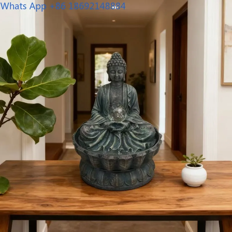 Flowing Water Ornament  Feature Chinese Zen Ornament Home Desktop Office Entrance Flowing Water Device Water Circulation
